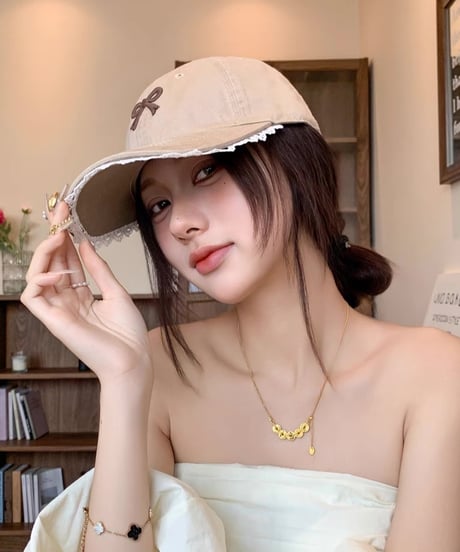 Lace Embroidery Cap