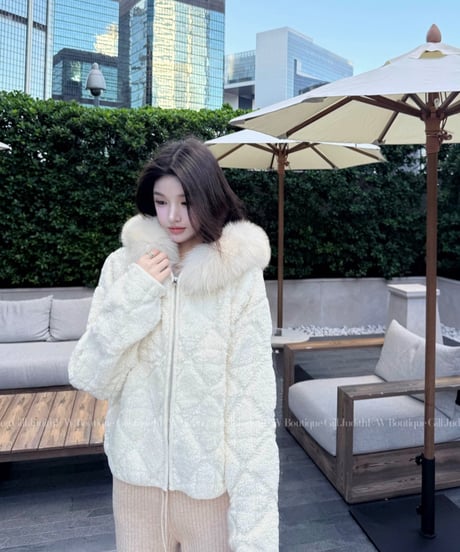 Faux Wool Zip Hoodie