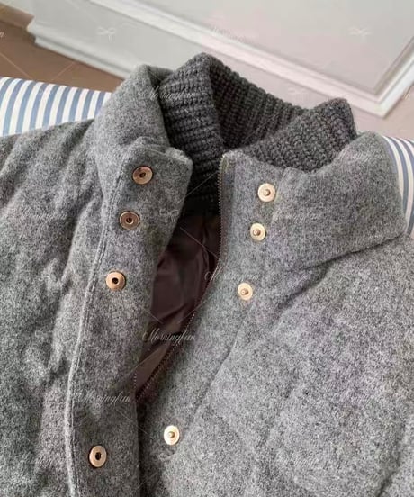 Quilting Wool Down Jacket【Gray】