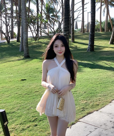 Chiffon Halter Neck Dress