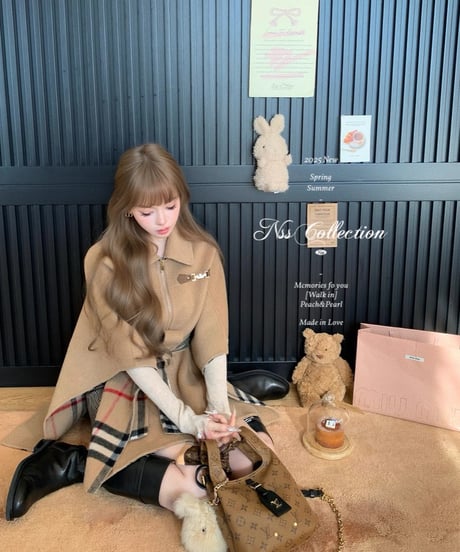 Shawl Wool Coat Jacket【Brown】【※在庫あり5日以内配送】