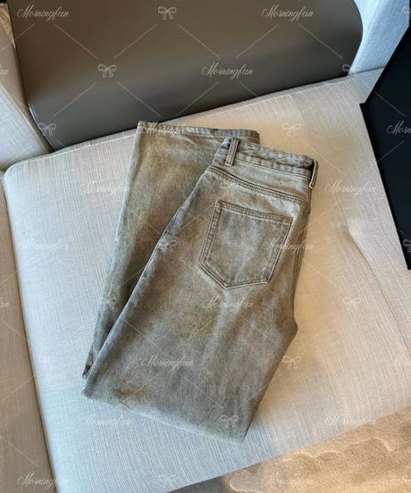 Washed  Distressed Denim Pants
