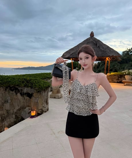 Polka Dot Chiffon Camisole