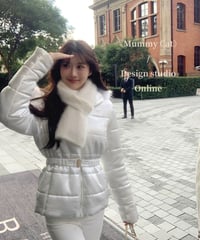 Satin Raccoon Fur Down Jaket