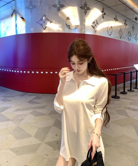 Minimal Loose Polo Shirt【※在庫あり5日以内配送】