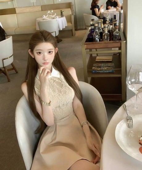 Lace Nude Pink Collar Dress