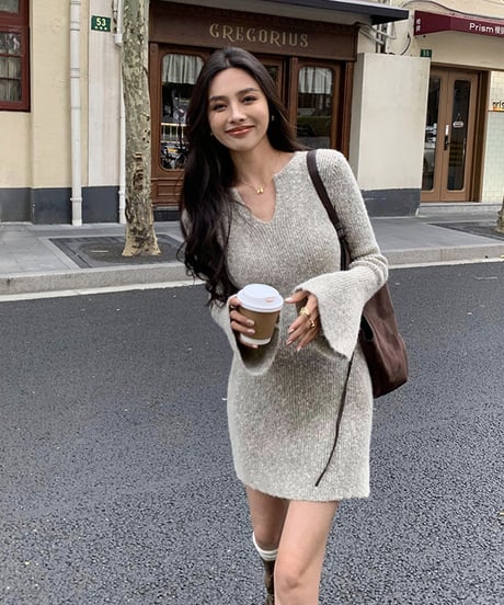 Vneck Mohair Knit OP