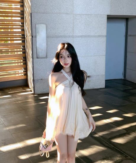 Chiffon Halter Neck Dress