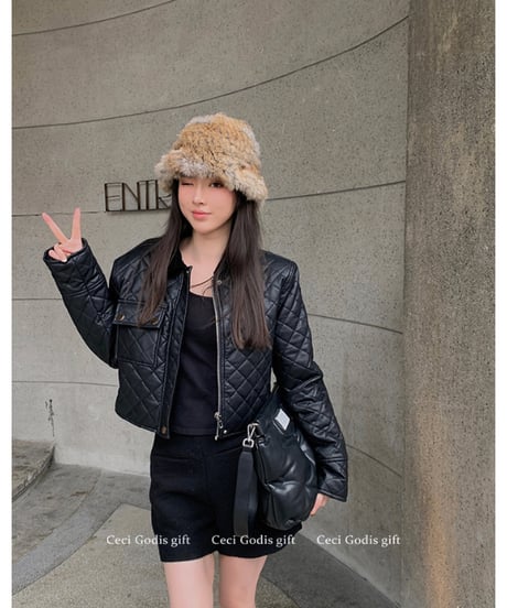 Quilting PU Leather Jaket