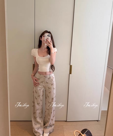 Pony Wash Jacquard Jeans