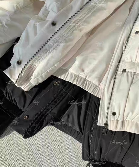 Velvet Ribbon Down Jacket【White】【※在庫あり5日以内配送】