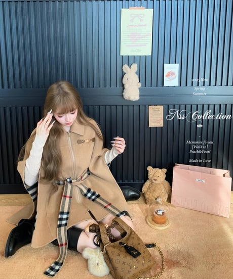 Shawl Wool Coat Jacket【Brown】【※在庫あり5日以内配送】