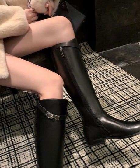 【在庫あり3-5日配送】Strap Long Loose Boots