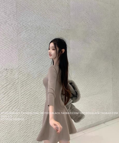 lace-up Knit OP