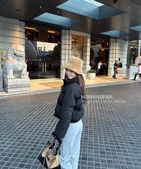 Velvet Ribbon Down Jacket【Black】