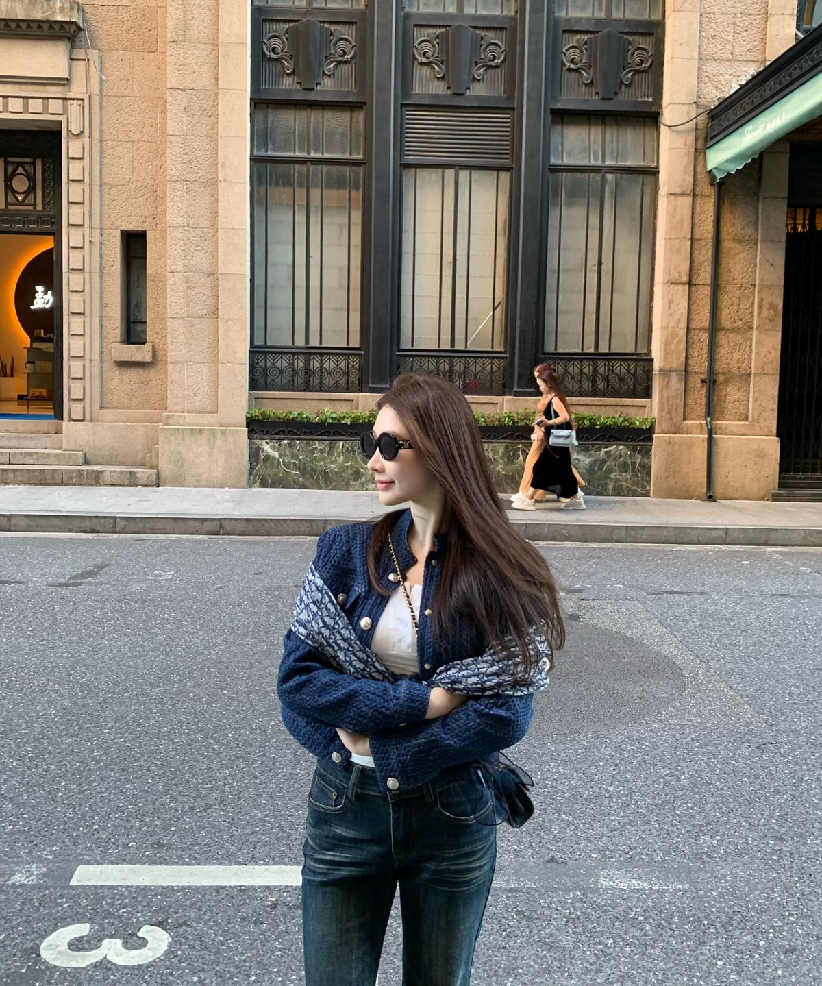 Jacquard Denim Jacket | glancetokyo