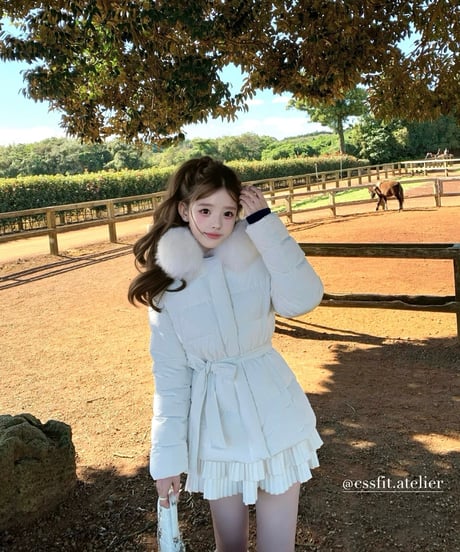 Waist Ribbon Down Jacket