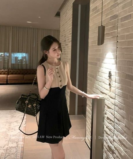 Elegant Bi-color Dress