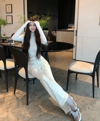 Chain White Denim Pants