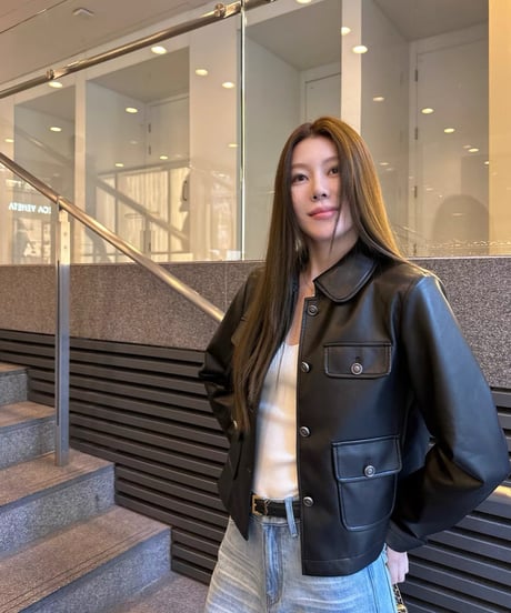 Feminine PU Leather Jacket