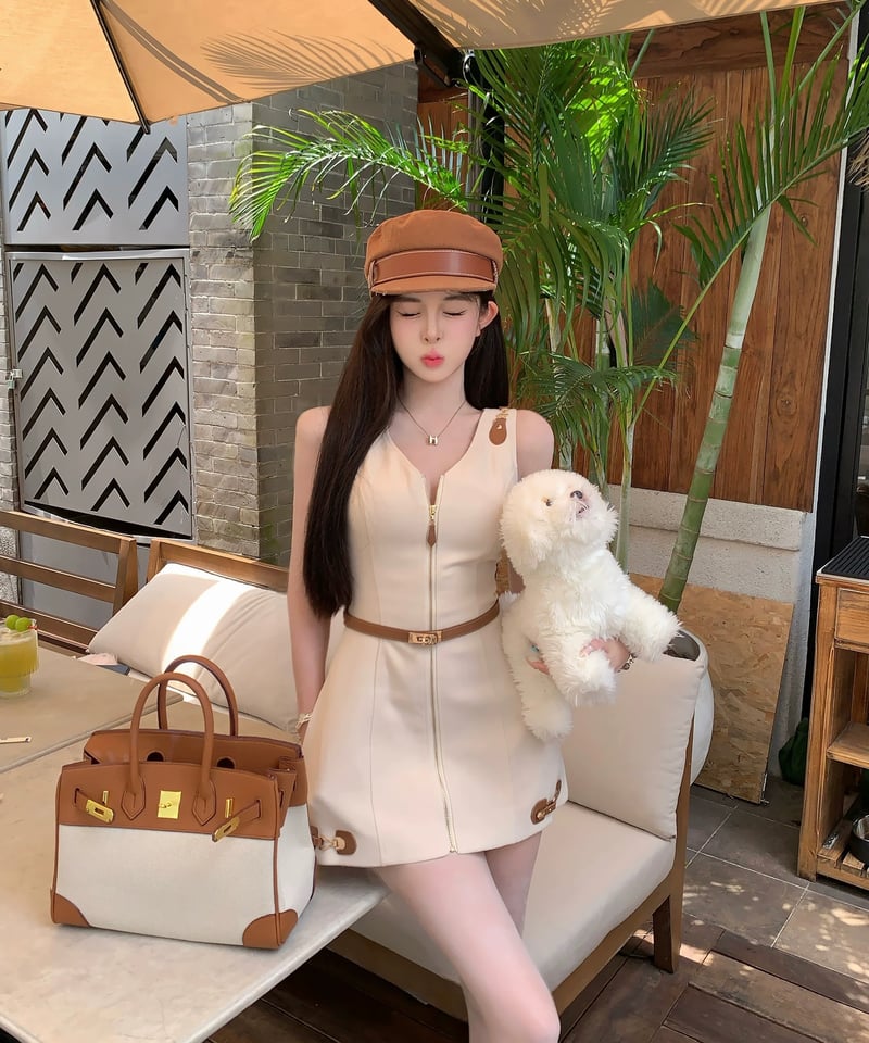 French Sleeveless Dress | glancetokyo