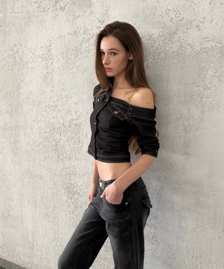 One Shoulder Denim Jacket