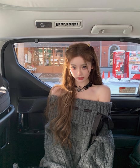 Ribbon Off Shoulder Knit Sweater