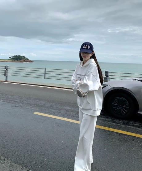 American Hoodie & Knit Wide-Leg Pants