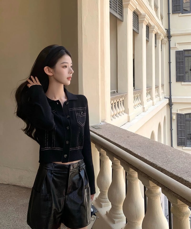 andmary luca stitch tops 黒 ANDMARY】Luca stitch tops