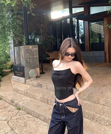 Suede Patch Denim Pants