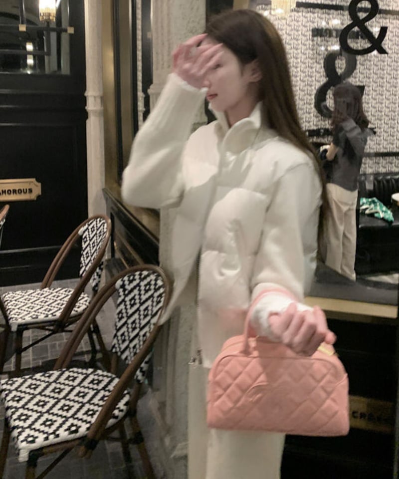 新品未使用　DIANTE ニットドッキングダウン　ホワイト White Knit Down Jaket【ホワイトダッグダウン90%使用】 | glance