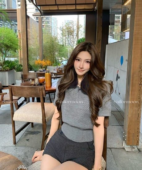 Faux Mink Fur Collar Knit