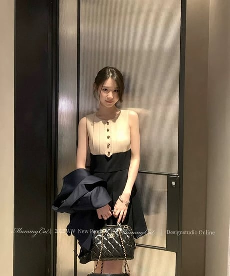 Elegant Bi-color Dress