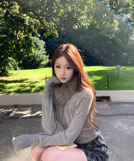 Fox Fur Collar Knit Sweater