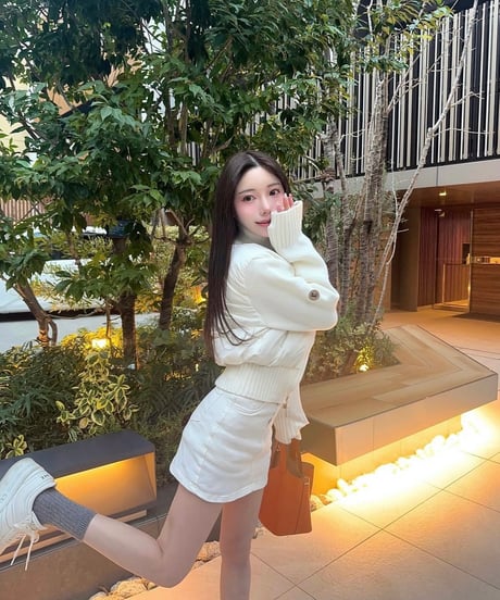 White Knit Down Jaket【※在庫あり5日以内配送】