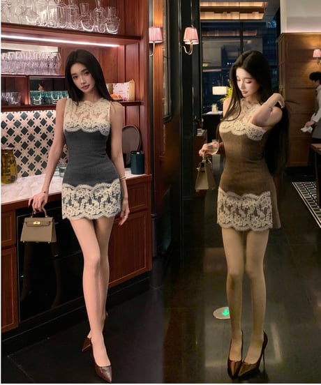 Lace Patch Dress