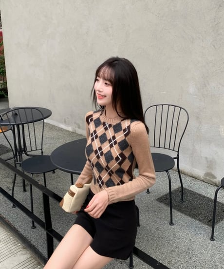 Checkered Pullover Sweater