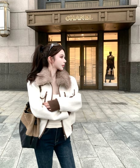 Classic Piping Leather Fur Jacket【※在庫あり5日以内配送】