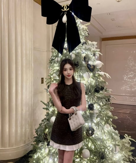 Elegant Patchwork Pleate Dress【ITZY YUNA着用同型】