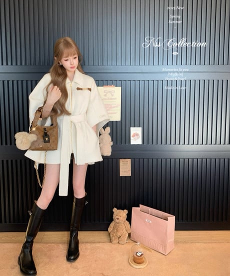 Shawl Wool Coat Jacket【クリーム】