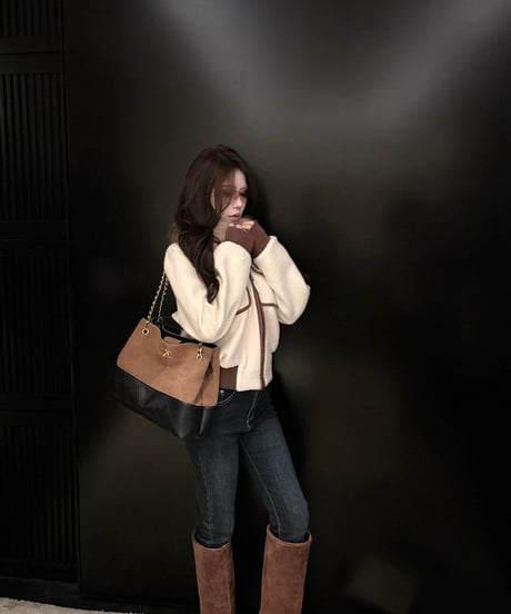 Classic Piping Leather Fur Jacket【※在庫あり5日以内配送】
