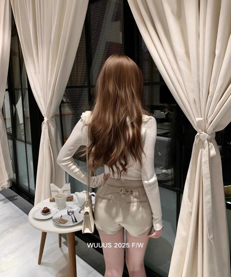 frilled long cardigan brown 森ガール frilled long cardigan brown 森ガール