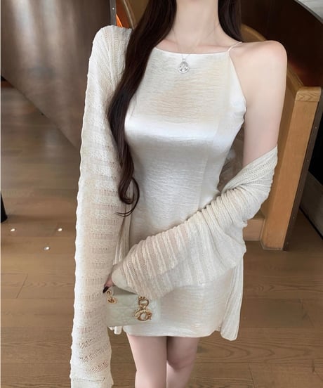 Pearl Satin Jacquard Dress