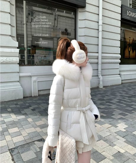 Waist Ribbon Down Jacket