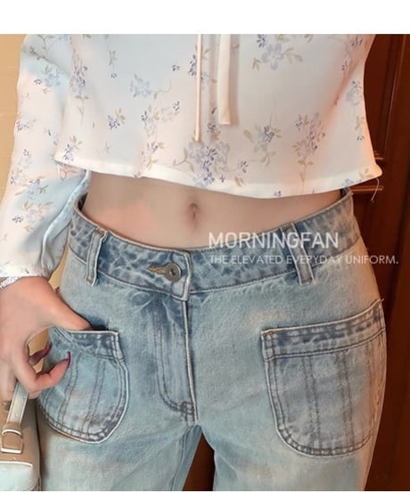 Pocket Stitch Denim Pants