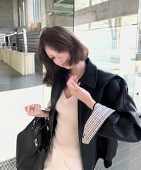 Classic Check Leather Jacket