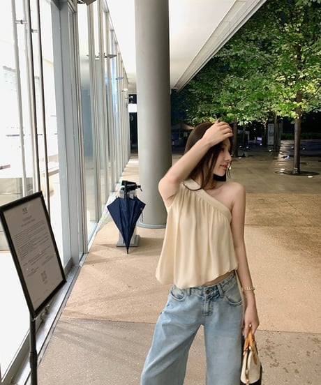 Dress Chiffon One Shoulder Shirt