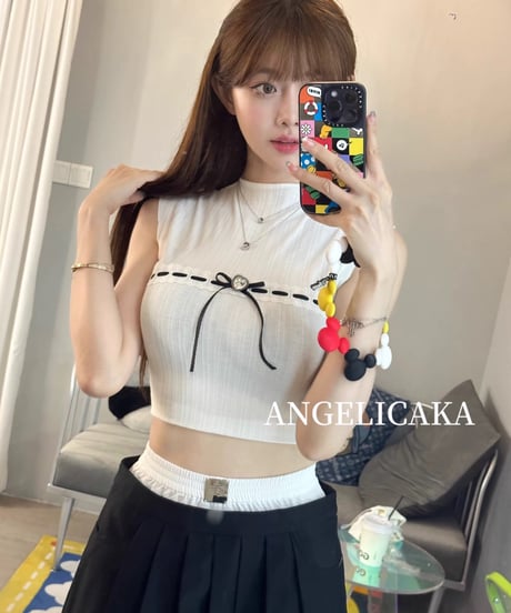 Ribbon Sleeveless Vest