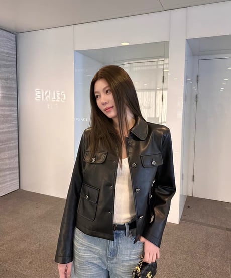 Feminine PU Leather Jacket
