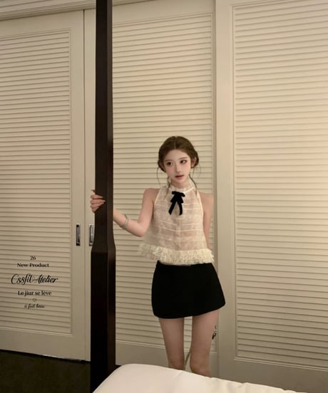 Velvet Ribbon Sleeveless Top
